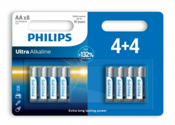Philips Ultra Alkaline Lr6/aa Batterijen 4+4