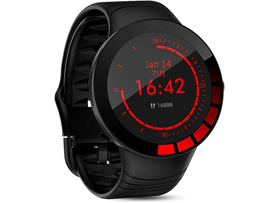 Heren Smartwatch Sport Black 46mm Rond