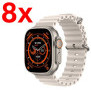 Partij 8x Smart Watch T800 Ultra - Grijs