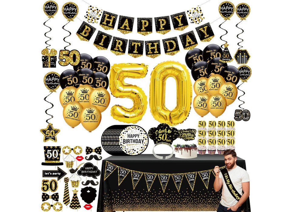 Happy Birthday Kit 50 jaar - 76-delig
